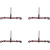 image4 Pack Mytee Products 38quot12quot Heavy Duty Ratchet Lever Load Binder wGrab Hooks 9200 Lbs Working Load Limit  Tie Down Hauling Chain Binders for Flatbed Truck TrailerRed