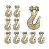 imageMytee Products 10 Pack 38 Clevis Grab Hooks Grade 70 for Wrecker Tow Chain  6600 WLL Forged Alloy Steel G70 Heavy Duty 38 Chain Hooks for Truck Trailer Tow Chain Transport14 Inch