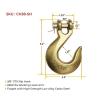 imageMytee Products 10 Pack 38quot Clevis Slip Hook  6600 LBS WLL Heavy Duty Grade 70 Tow Chain Hook for Truck Trailer Tie Down20  Pack