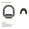imageMytee Products 12 Pack 12quot Heavy Duty WeldOn Forged D Ring 12000 Lbs4  Pack