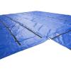 imageMytee Products 16 x 27 Flatbed Truck 14 Oz Superlight Steel Tarp with 4 FT Drop  Black Heavy Duty Vinyl Waterproof Tarp for Trailers to Protect Cargo from Wind Rain Snow and SunBlue