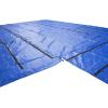 imageMytee Products 16 x 27 Flatbed Truck 18 Oz Steel Tarp with 4 FT Drop ampamp Flap  Black Heavy Duty Vinyl Waterproof Tarp for Trailers to Protect Cargo from Wind Rain Snow and SunBlue