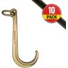 imageMytee Products 2 Pack 15quot Inch J Hook Heavy Duty Grade G70 Tow Axle Strap Wrecker Roll Back Clevis 540010  Pack