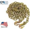 imageMytee Products 2 Pack 38quot x 16 Grade 70 Transport Binder Chain  Made in USA with G70 Grab Hooks  Tow Transport Binder Chain  6600 Lbs WLL38 x 20