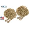 imageMytee Products 2 Pack 38quot x 16 Grade 70 Transport Binder Chain  Made in USA with G70 Grab Hooks  Tow Transport Binder Chain  6600 Lbs WLL516 x 20
