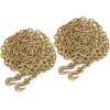 imageMytee Products 2 Pack 38quot x 16 Grade 70 Transport Binder Chain  Made in USA with G70 Grab Hooks  Tow Transport Binder Chain  6600 Lbs WLL516 x 20