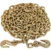 imageMytee Products 2 Pack 38quot x 16 Grade 70 Transport Binder Chain  Made in USA with G70 Grab Hooks  Tow Transport Binder Chain  6600 Lbs WLL516 x 25