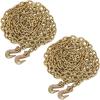 imageMytee Products 2 Pack 38quot x 16 Grade 70 Transport Binder Chain  Made in USA with G70 Grab Hooks  Tow Transport Binder Chain  6600 Lbs WLL516 x 25