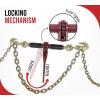 imageMytee Products 2 Pack 516quot  38quot Ratchet Chain Binder wRubber Grips  7100 lbs WLL Closed Body Ratchet Lever Load Binder  Tie Down Hauling Chain Binders for Flatbed Truck Trailer2  Pack