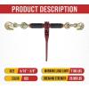 imageMytee Products 2 Pack 516quot  38quot Ratchet Chain Binder wRubber Grips  7100 lbs WLL Closed Body Ratchet Lever Load Binder  Tie Down Hauling Chain Binders for Flatbed Truck Trailer4  Pack