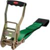 imageMytee Products 2 inch x 27 Heavy Duty TieDown Ratchet Straps wFlat Hook  10000 lbs Breaking Strength  Wide Handle Flat Hook Ratchet Straps for Cargo Flatbed Trailers Pickup TrucksGreen