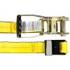 imageMytee Products 2 inch x 27 Heavy Duty TieDown Ratchet Straps wFlat Hook  10000 lbs Breaking Strength  Wide Handle Flat Hook Ratchet Straps for Cargo Flatbed Trailers Pickup TrucksYellow
