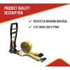 imageMytee Products 2 inch x 27 Heavy Duty TieDown Ratchet Straps wFlat Hook  10000 lbs Breaking Strength  Wide Handle Flat Hook Ratchet Straps for Cargo Flatbed Trailers Pickup TrucksYellow