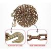 imageMytee Products 4 Pack 14quot x 20 Transport Binder Chain Grade 70 with Grab Hook  3150 LBS WLL Transport Binder Tow Chain with Hooks  Towing Equipment  Gold Chromate1  Pack