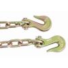 imageMytee Products 4 Pack 14quot x 20 Transport Binder Chain Grade 70 with Grab Hook  3150 LBS WLL Transport Binder Tow Chain with Hooks  Towing Equipment  Gold Chromate2  Pack