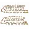 imageMytee Products 4 Pack 14quot x 20 Transport Binder Chain Grade 70 with Grab Hook  3150 LBS WLL Transport Binder Tow Chain with Hooks  Towing Equipment  Gold Chromate2  Pack