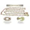 imageMytee Products 4 Pack 14quot x 20 Transport Binder Chain Grade 70 with Grab Hook  3150 LBS WLL Transport Binder Tow Chain with Hooks  Towing Equipment  Gold Chromate1  Pack