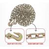 imageMytee Products 4 Pack 14quot x 20 Transport Binder Chain Grade 70 with Grab Hook  3150 LBS WLL Transport Binder Tow Chain with Hooks  Towing Equipment  Gold Chromate2  Pack