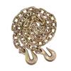 imageMytee Products 4 Pack 14quot x 20 Transport Binder Chain Grade 70 with Grab Hook  3150 LBS WLL Transport Binder Tow Chain with Hooks  Towing Equipment  Gold Chromate1  Pack