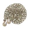 imageMytee Products 4 Pack 14quot x 20 Transport Binder Chain Grade 70 with Grab Hook  3150 LBS WLL Transport Binder Tow Chain with Hooks  Towing Equipment  Gold Chromate1  Pack