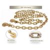 imageMytee Products 4 Pack 14quot x 20 Transport Binder Chain Grade 70 with Grab Hook  3150 LBS WLL Transport Binder Tow Chain with Hooks  Towing Equipment  Gold Chromate1  Pack