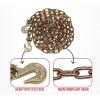 imageMytee Products 4 Pack 14quot x 20 Transport Binder Chain Grade 70 with Grab Hook  3150 LBS WLL Transport Binder Tow Chain with Hooks  Towing Equipment  Gold Chromate2  Pack