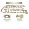 imageMytee Products 4 Pack 14quot x 20 Transport Binder Chain Grade 70 with Grab Hook  3150 LBS WLL Transport Binder Tow Chain with Hooks  Towing Equipment  Gold Chromate4  Pack