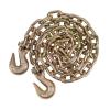 imageMytee Products 4 Pack 14quot x 20 Transport Binder Chain Grade 70 with Grab Hook  3150 LBS WLL Transport Binder Tow Chain with Hooks  Towing Equipment  Gold Chromate4  Pack