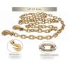 imageMytee Products 4 Pack 14quot x 20 Transport Binder Chain Grade 70 with Grab Hook  3150 LBS WLL Transport Binder Tow Chain with Hooks  Towing Equipment  Gold Chromate1  Pack