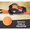 imageMytee Products 4 Pack Orange Auto Retract NORATCHETING Ratchet Straps  1quot x 12 Retractable Ratchet Straps with Zinc Coated S Hook Tiedowns for Motorcycles ATVs Bikes Trailer TieDownOrange