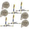 imageMytee Products 4 Pcs G70 516quot Chain ampamp Easy Binder Kit  2 516quot38quot Easy Ratcheting Chain Load Binder ampamp 2 516quot x 20 G70 Transport Chain wGrab Hooks  4700 lbs WLL for Truck Trailer Tie DownKit 8 Pcs