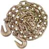 imageMytee Products 4 Pcs G70 516quot Chain ampamp Easy Binder Kit  2 516quot38quot Easy Ratcheting Chain Load Binder ampamp 2 516quot x 20 G70 Transport Chain wGrab Hooks  4700 lbs WLL for Truck Trailer Tie DownGold Chromate