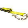 imageMytee Products 4 in x 30 ft Ratchet Tie Down Straps with Chain Anchor 5400 Lbs WLL Flatbed Trailer Tie Down 2 PackYellow