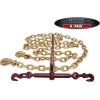 imageMytee Products 516quot Grade 70 Chain and Binder Kit  Includes 4 516quot  38quot Ratchet Load Binder ampamp 4 516quot x 20 G70 Transport Chain wGrab Hooks  4700 lbs WLL for Flatbed Truck Trailer Tie Down8  Pack
