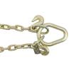 imageMytee Products 516quotx2 Leg Grade 70 VChain Bridle Tow w 15quot Large Shank J Hook TJ Hook ampamp Grab Hooks for Towing  4700 LBS WLL Tow Truck Chain Accessories for Flatbed Trailer Wrecker Recovery4  Pack