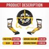 imageMytee Products Car Trailer Tie Down Kit  4 Pack 2quot x 120quot Lasso Ratchet Straps with Flat Hook 20 Pack 4quot Yellow Flatbed Edge Protector with Carrying Bag2 x 10 Yellow w Double Ratchet