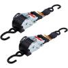 imageMytee Products 4 Pack 2quot x 10 Auto Retract Ratchet Straps  Quick n Easy Retractable Ratchet Straps with Coated S Hook Tiedowns for Motorcycles ATVs Bikes Tight ampamp Secure Pickup Trailer TieDown2  Pack
