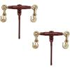 imageMytee Products 4 Pack PRO Heavy Duty Chain Binder Ratchet Style 38quot  12quot wGrab Hooks 15000 lbs WLL2  Pack