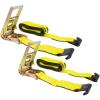 imageMytee Products Ratchet TieDown Straps with Flat Hooks 3quot x 30 Ratchet Straps Yellow  15000 Lbs Breaking Strength  TieDown Ratchet Straps for Flatbed Truck Trailers Pickup2  Pack