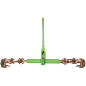 image4 Pack Mytee Products 38quot12quot Heavy Duty Ratchet Lever Load Binder wGrab Hooks 9200 Lbs Working Load Limit  Tie Down Hauling Chain Binders for Flatbed Truck TrailerGreen