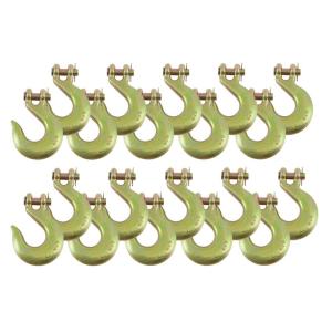 imageMytee Products 10 Pack 38quot Clevis Slip Hook  6600 LBS WLL Heavy Duty Grade 70 Tow Chain Hook for Truck Trailer Tie Down20  Pack