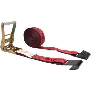 imageMytee Products 10 Pack Kinedyne Ratchet Straps with Flat Hooks 2quot x 30 Ratchet Straps Yellow  10000 Lbs Breaking Strength  TieDown Ratchet Straps for Flatbed Truck Trailers PickupRed