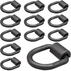 imageMytee Products 12 Pack 12quot Heavy Duty WeldOn Forged D Ring 12000 Lbs12  Pack