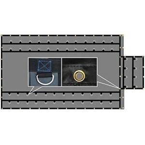 imageMytee Products 16 x 18 Flatbed Trailer 14 Oz Lightweight Steel Tarp with 4 FT Drop  Heavy Duty Black Vinyl Waterproof Tarp for TruckTrailers to Protect Cargo from Wind Rain Snow and SunBlack