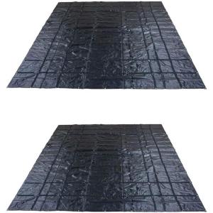 imageMytee Products 16 x 24 Flatbed Truck Tarps Heavy Duty 18oz Steel Tarp  BlackBlack 2 Pack