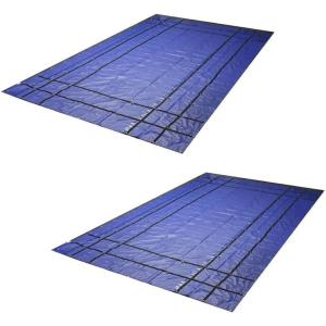 imageMytee Products 16 x 24 Flatbed Truck Tarps Heavy Duty 18oz Steel Tarp  BlackBlue 2 Pack