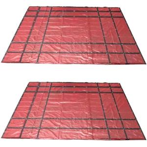 imageMytee Products 16 x 24 Flatbed Truck Tarps Heavy Duty 18oz Steel Tarp  BlackRed 2 Pack