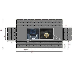 imageMytee Products 16 x 27 Black Steel Tarp for Heavy Duty Truck Cargo  18 Oz Vinyl Flatbed Tarps with 4 Drop  Waterproof Tarp for Trailers to Protect Cargo from Wind Rain Snow and Sun