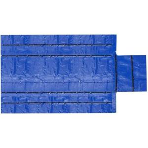 imageMytee Products 16 x 27 Flatbed Truck 14 Oz Superlight Steel Tarp with 4 FT Drop  Black Heavy Duty Vinyl Waterproof Tarp for Trailers to Protect Cargo from Wind Rain Snow and SunBlue