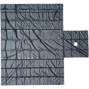 imageMytee Products 16 x 27 Flatbed Truck 18 Oz Steel Tarp with 4 FT Drop ampamp Flap  Black Heavy Duty Vinyl Waterproof Tarp for Trailers to Protect Cargo from Wind Rain Snow and SunBlack